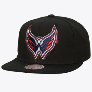 Mitchell & Ness Black Washington Capitals Big Face 7.0 Vintage Snapback Hat Blue 1280939