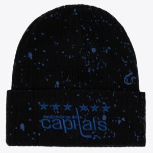 Mitchell & Ness Black Washington Capitals Nep Vintage Cuffed Knit Hat Black 1280964