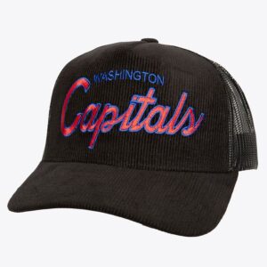 Mitchell & Ness Black Washington Capitals Times Up Trucker Adjustable Hat Blue 1280933