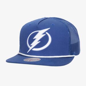 Mitchell & Ness Blue Tampa Bay Lightning Roper Trucker Adjustable Hat Blue 1236725