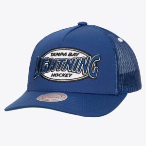 Mitchell & Ness Blue Tampa Bay Lightning Team Seal Trucker Adjustable Hat Blue 1236720