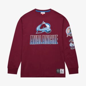 Mitchell & Ness Burgundy Colorado Avalanche Allover Long Sleeve T-Shirt Burgundy 1304630