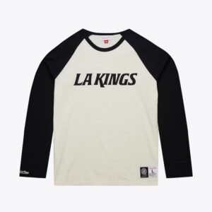 Mitchell & Ness Cream Los Angeles Kings Legendary Slub Raglan Long Sleeve T-Shirt Cream 1376191