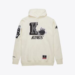 Mitchell & Ness Cream Los Angeles Kings Sswagger Fleece Pullover Hoodie Black 1377094