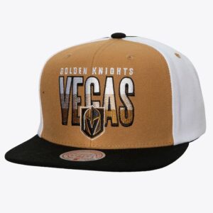 Mitchell & Ness Gold Vegas Golden Knights Billboard 2 Snapback Hat White 1259754