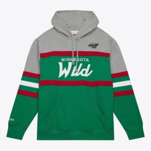 Mitchell & Ness Green Minnesota Wild Head Coach Pullover Hoodie Green 1377404