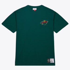 Mitchell & Ness Hunter Green Minnesota Wild Premium Pocket T-Shirt Green 1376016