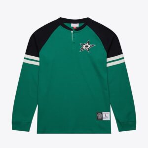 Mitchell & Ness Kelly Green Dallas Stars Thermal Henley Top Green 1376203