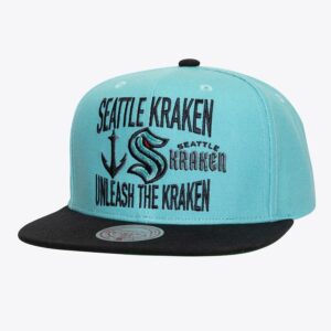 Mitchell & Ness Light Blue Seattle Kraken City Love Snapback Hat Turquoise 1236639