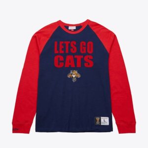 Mitchell & Ness Navy Florida Panthers Vintage Logo Legendary Slub Long Sleeve T-Shirt Blue 1376145