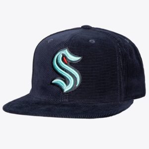 Baseball Cap Mitchell & Ness Navy Seattle Kraken All Directions Corduroy Snapback Hat Blue 1236626