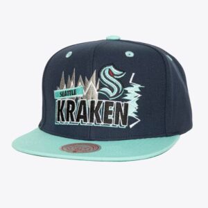 Mitchell & Ness Navy Seattle Kraken Buzz Snapback Hat Green 1236618