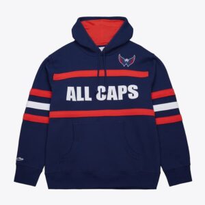 Mitchell & Ness Navy Washington Capitals Head Coach Fleece Pullover Hoodie Blue 1377643