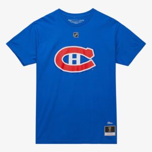 Mitchell & Ness Patrick Roy Blue Montreal Canadiens Name & Number T-Shirt White 1376133