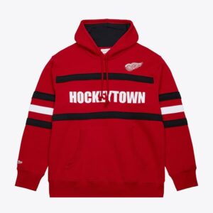 Mitchell & Ness Red Detroit Red Wings Head Coach Fleece Pullover Hoodie Red 1377657