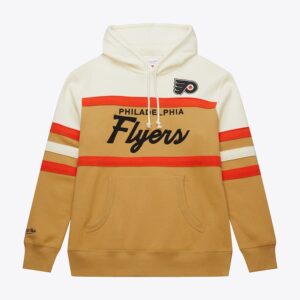 Mitchell & Ness Tan Philadelphia Flyers Head Coach Fleece Pullover Hoodie Beige 1377291