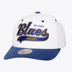 Mitchell & Ness White St. Baseball Cap Louis Blues Tail Sweep Pro Vintage Snapback Hat White 1236654