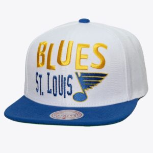 Mitchell & Ness White St. Baseball Cap Louis Blues Toss Up Snapback Hat White 1236649