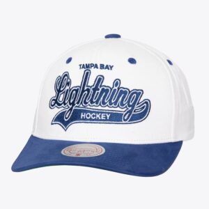 Mitchell & Ness White Tampa Bay Lightning Tail Sweep Pro Snapback Hat White 1236697