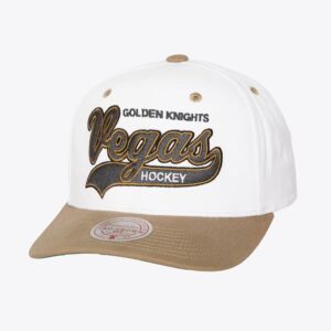 Mitchell & Ness White Vegas Golden Knights Tail Sweep Pro Snapback Hat Cream 1259816