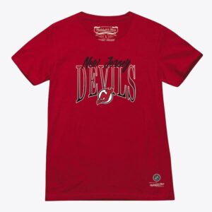 Mitchell & Ness Women's Red New Jersey Devils Hip Check T-Shirt Red 1374020