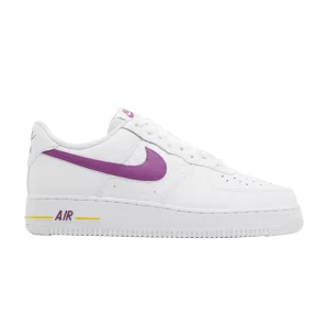 Nike Air Force 1 '07 'Embossed Hoops - Lakers' White/Bold Berry/Yellow FJ4209 100