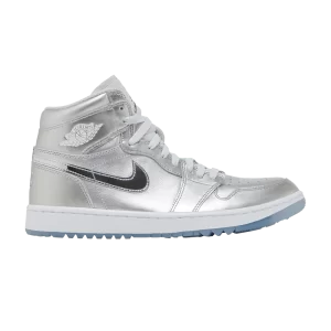 Air Jordan 1 High Golf 'Gift Giving Pack' Metallic Silver/Metallic Silver/Photon Dust/White FD6815 001