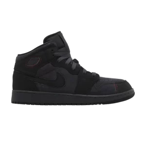 Air Jordan 1 Mid SE Craft GS 'Dark Smoke Red' Dark Smoke Grey/Red/Black FQ7742 001