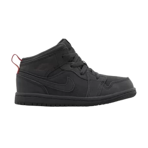 Air Jordan 1 Mid SE Craft TD 'Dark Smoke Red' Dark Smoke Grey/Red/Black FQ7756 001