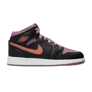 Air Jordan 1 Mid SE GS 'Black Sky J Mauve' Black/Sky Jay Move/White/Sky Jay Orange FB9909 008