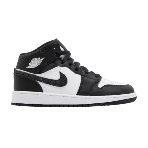 Air Jordan 1 Mid SE GS 'Panda Elephant' Not Black/Black/White/Black FB9909 001