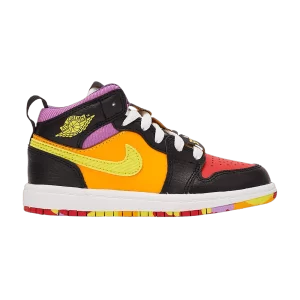 Air Jordan 1 Mid SS PS 'Championships' Black/Opti Yellow/University Red/Light Ultramarine/Sundial/Baltic Blue FD1319 007