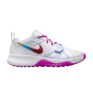 Nike Air Zoom Diamond Elite Turf 'Rainbow' White/Football Grey/Black/Hyper Violet DZ0503 102