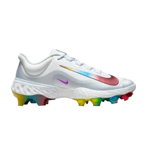 Nike Alpha Huarache Elite 4 Low MCS 'Rainbow' White/Football Grey/Varsity Red/Hyper Purple FQ7724 106