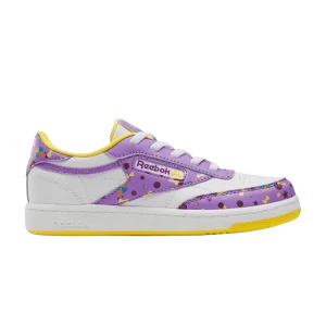 Reebok Blippi x Club C Little Kid 'Meekah' Sneakers White/Purple/Yellow 100213277