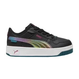 Puma Carina Street Little Kid 'Bouncy Sky' Sneakers Black/Purple Glitter 397976 02