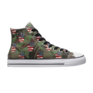 Converse Chuck Taylor All Star Pro High 'Camo Peace' Sneakers Cypress Green/Navy A02413C