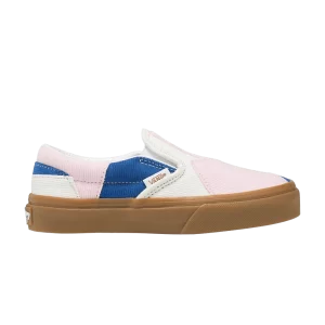 Vans Classic Slip-On V Kids 'Corduroy Patchwork' Sneakers Pink/Blue VN0A5FBK6MZ