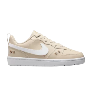 Nike Court Borough Low Recraft SE GS 'Embroidered Floral' Sand drift/Twine/Black/White FZ3136 100