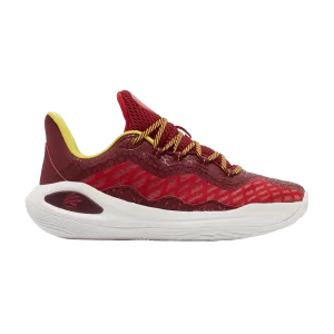 Curry Brand Bruce Lee x Curry Flow 11 GS 'Fire' Sneakers Red/Cardinal/Red 3027577 600