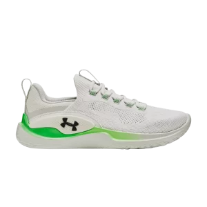 Under Armor Flow Dynamic 'White Clay Green Screen' Sneakers White Clay/Green Screen/Black 3026106 300