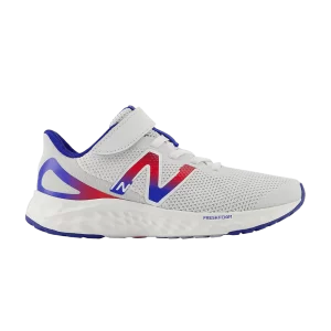 New Balance Fresh Foam Arishi v4 Bungee Lace Top Strap Little Kid 'Quartz Gray Team Royal' Sneakers Quartz grey/Team Royal/Team Red PAARIFB4