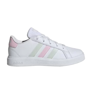 adidas Grand Court Lace-Up K 'White Crystal Jade Pink' Sneakers White Cloud/Crystal Jade/Bright Pink IH4886