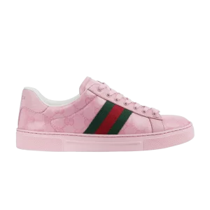 Gucci Wmns Ace 'GG Crystal Canvas – Pink 'Sneakers Pink/Green/Red 760774 FACRF 5856