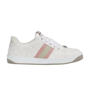 Gucci Wmns Screener Sneaker 'GG Monogram – White Pink 'White/Light Grey/Pink/Green 771134 96GE0 9058