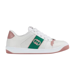 Gucci Wmns Screener 'White Light Pink Green' Sneakers White/Light pink 765128 AACV8 9062