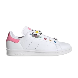 adidas Hello Kitty x Stan Smith J 'Floral Beads' Sneakers White Cloud/White Cloud/Pink Color of Bliss ID7230