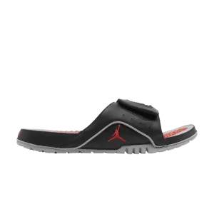 Air Jordan Hydro 4 Retro Slide 'Black Cement' Black/Cement grey/Fire red 532225 060