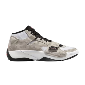 Air Jordan Zion 2 'Light Camo' Sneakers White/Black/Photon Dust/Crimson Flash FJ1213 106