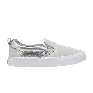 Vans Knu Slip-On 'Metallic Silver' Sneakers Metallic Silver/True White VN0009QDX1K